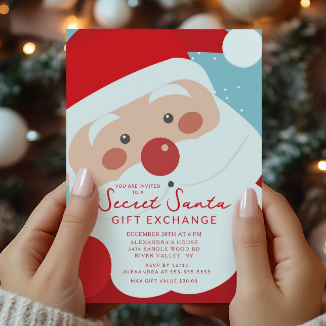 Jolly Secret Santa Christmas Party Invitation (Creator Uploaded)