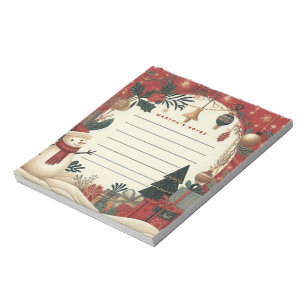 Jolly Snowman Christmas Notepad