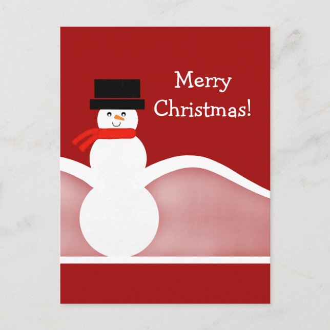 Jolly Snowman Christmas Postcard (Front)