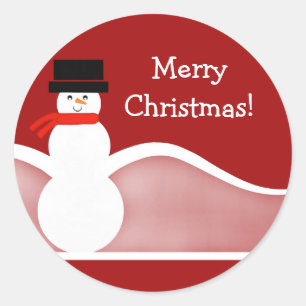 Jolly Snowman Customisable Stickers