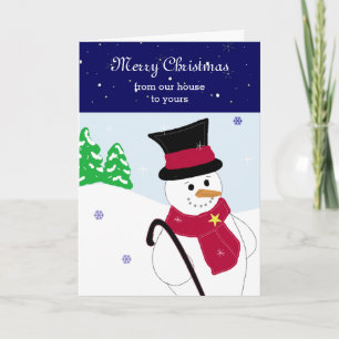 Jolly Snowman Holiday Card