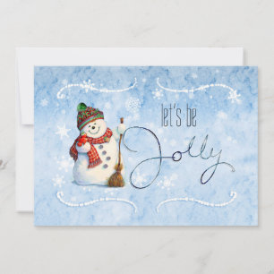 Jolly Snowman Holiday Party ID841 Invitation