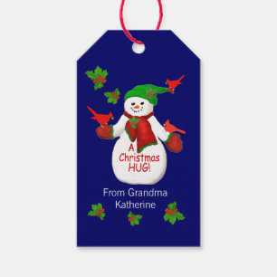 Jolly Snowman Hugs From Grandma Gift Tags