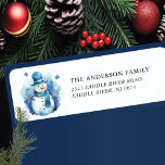 Jolly Snowman Return Address<br><div class="desc">Our festive return address label features a cute jolly fun snowman. It's the perfect way to let your friends and family know where you live during the holiday season. This label is sure to add a touch of holiday cheer to your mail and get noticed by everyone who sees it....</div>