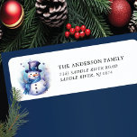 Jolly Snowman Return Address<br><div class="desc">Our festive return address label features a cute jolly fun snowman. It's the perfect way to let your friends and family know where you live during the holiday season. This label is sure to add a touch of holiday cheer to your mail and get noticed by everyone who sees it....</div>