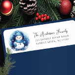 Jolly Snowman Return Address<br><div class="desc">Our festive return address label features a cute jolly snowman. It's the perfect way to let your friends and family know where you live during the holiday season.  This label is sure to add a touch of holiday cheer to your mail and get noticed by everyone who sees it.</div>