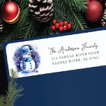 Jolly Snowman Return Address<br><div class="desc">Our festive return address label features a cute jolly snowman. It's the perfect way to let your friends and family know where you live during the holiday season.  This label is sure to add a touch of holiday cheer to your mail and get noticed by everyone who sees it.</div>