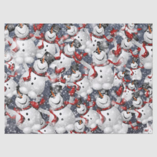 jolly snowman tissue paper