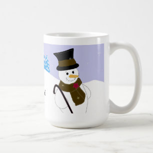 Jolly Snowman with Saying Coffee Mug