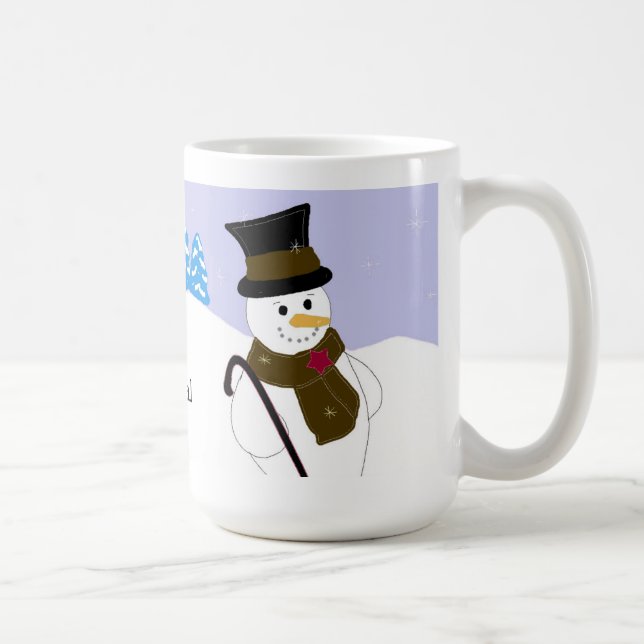 Jolly Snowman with Saying Coffee Mug (Right)