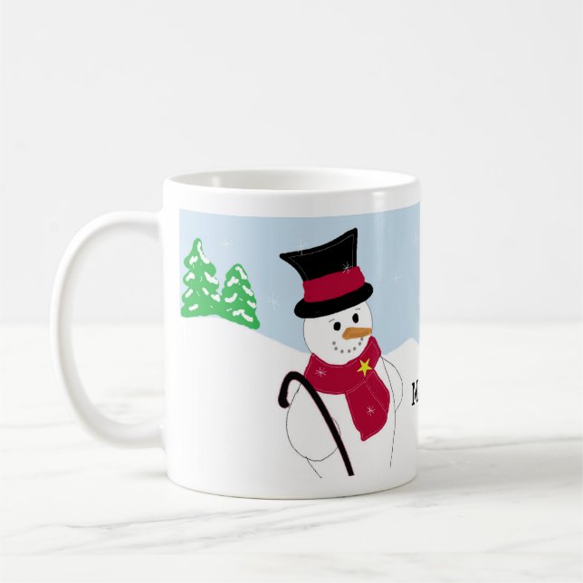 Jolly Snowman with Saying Coffee Mug (Left)