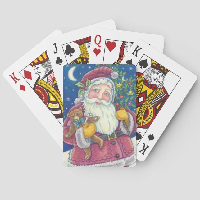 JOLLY ST. NICK Christmas DECK BICYCLE POKER CARDS (Back)
