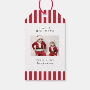 Jolly Stripes Happy Holidays Gift Tag