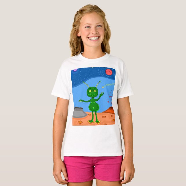 Jolly the Cute Alien T-Shirt (Front Full)