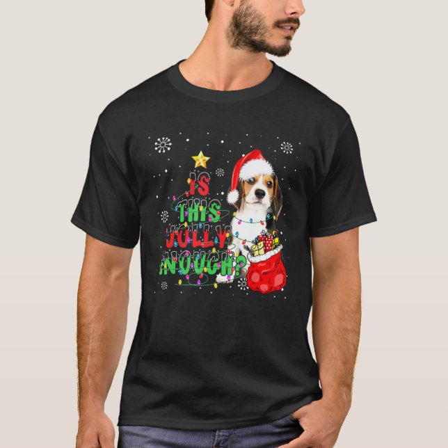 Jolly Tree Dog - Beagle T-Shirt (Front)