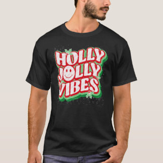 Jolly Vibes Retro Christmas Babe Holiday Xmas T-Shirt