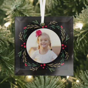 Jolly Wishes Editable Colour Custom Ornament