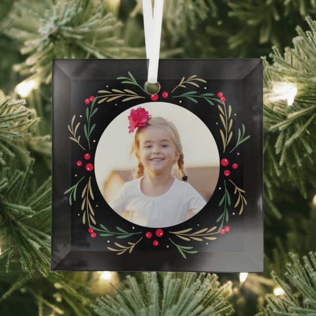 Jolly Wishes Editable Colour Custom Ornament (Insitu)