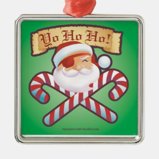 JollySanta Ornament-Square Metal Tree Decoration