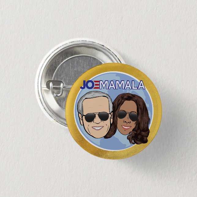 JOMAMALA Funny Joe Biden Kamala Harris Pinback 3 Cm Round Badge (Front & Back)