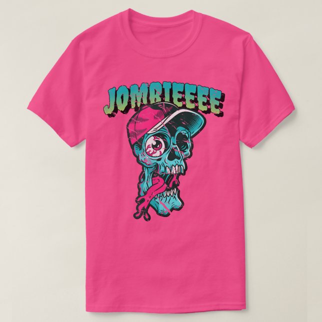 Jombieee Eyeball Missing Halloween Zombie Graphic  T-Shirt (Design Front)