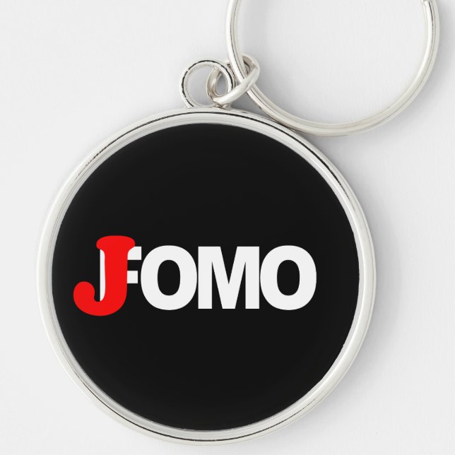 Jomo joy of missing out FUNNY Introvert Shy Key Ring (Front)