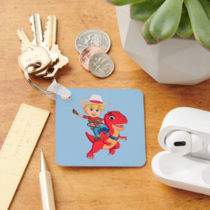 Jon and Blitz   Dino Ranch Key Ring