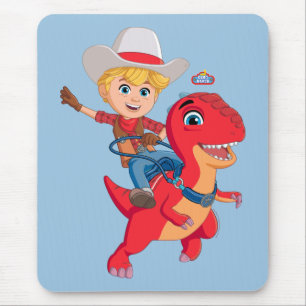 Jon and Blitz Dino Ranch Mouse Mat