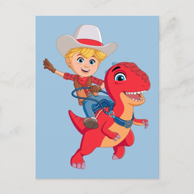 Jon and Blitz | Dino Ranch Postcard (Front)
