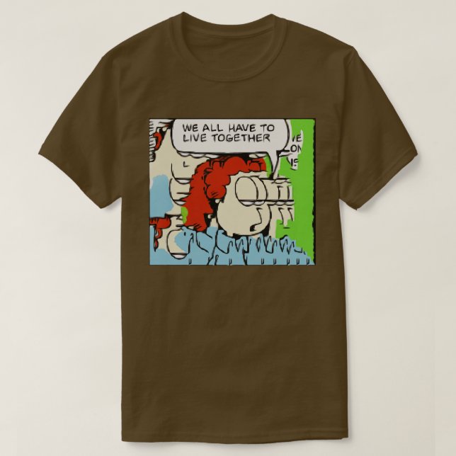 Jon Arbuckle Glitch Art Design T-Shirt (Design Front)
