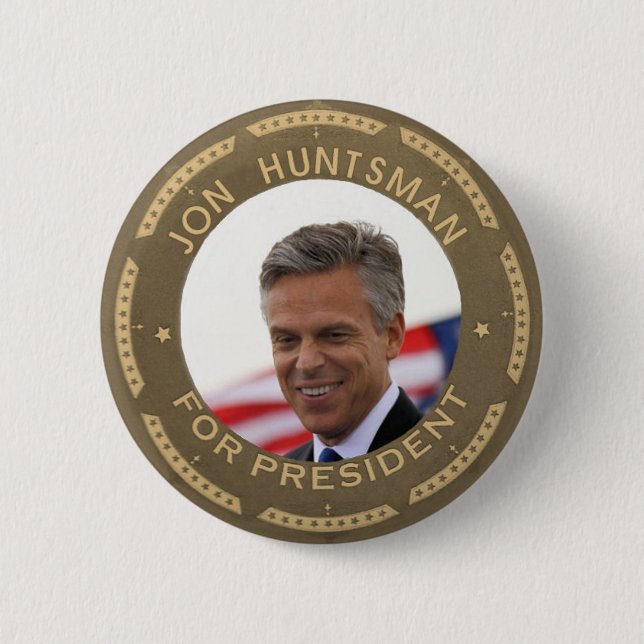 Jon Huntsman for President 6 Cm Round Badge (Front)