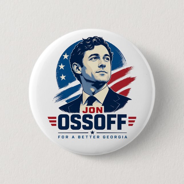 Jon Ossoff for a Better Georgia 6 Cm Round Badge (Front)