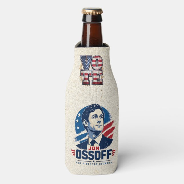 Jon Ossoff for Governor | For  a Better Georgia Bottle Cooler (Bottle Front)