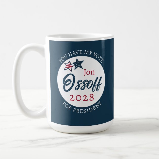 Jon Ossoff for Presdient 2028  Coffee Mug (Left)