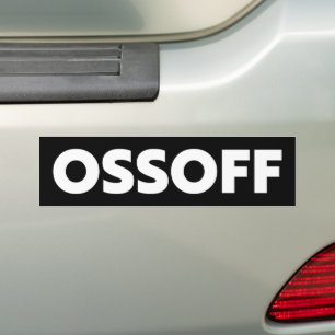 Jon Ossoff Georgia Senate runoff black white car Bumper Sticker