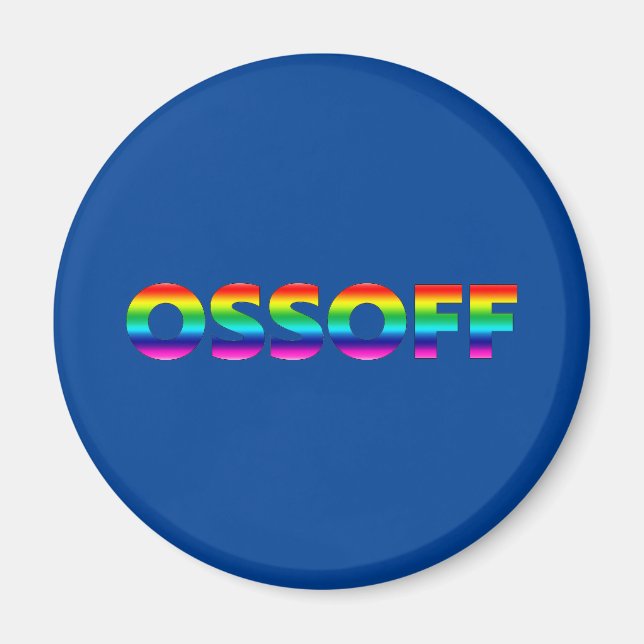 Jon Ossoff Georgia Senate runoff pride lgbt blue Magnet (Front)