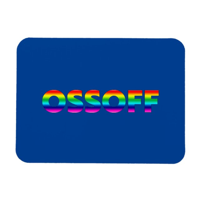 Jon Ossoff Georgia Senate runoff pride lgbt blue Magnet (Horizontal)