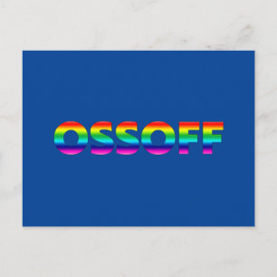 Jon Ossoff Georgia Senate runoff pride lgbt blue Postcard