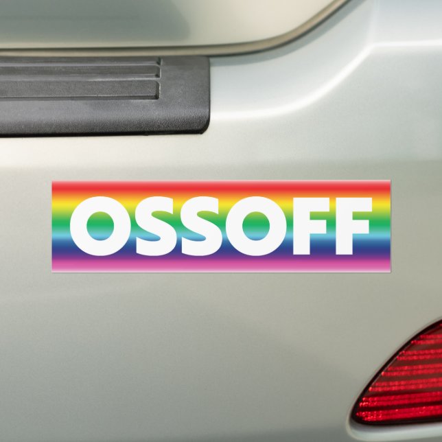 Jon Ossoff Georgia Senate runoff pride lgbt bumper Sticker (On Car)