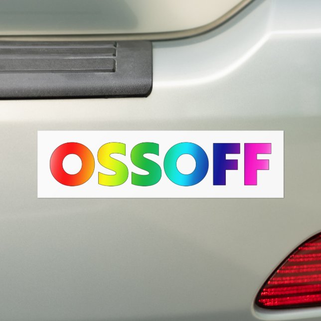 Jon Ossoff Georgia Senate runoff pride lgbtq lgbt Bumper Sticker (On Car)