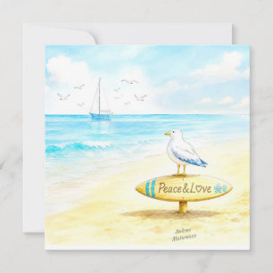 Jon Seagull - Peace & Love Card