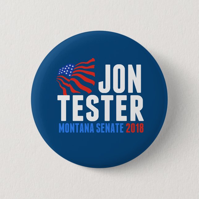 Jon Tester for Montana Senate 2018 6 Cm Round Badge (Front)