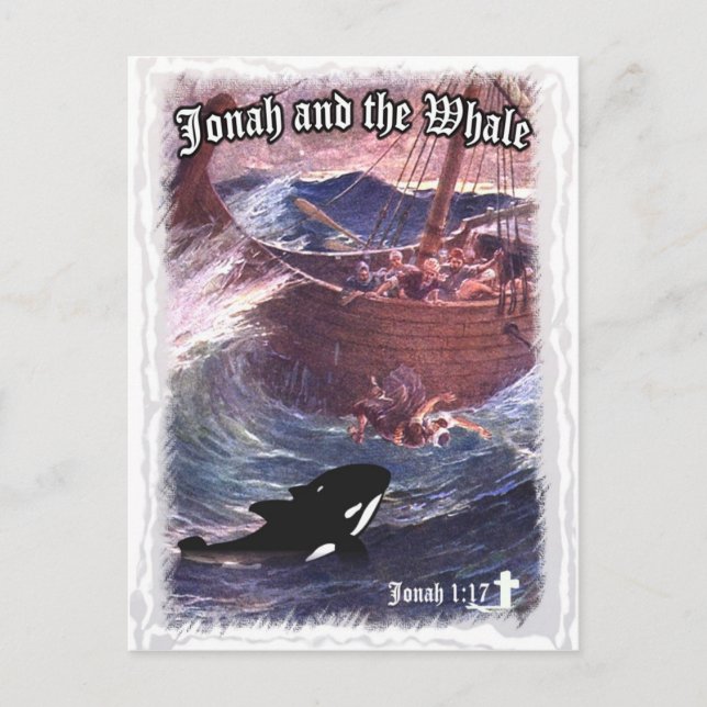 Jonah 1:17 - Jonah and the Whale Postcard (Front)