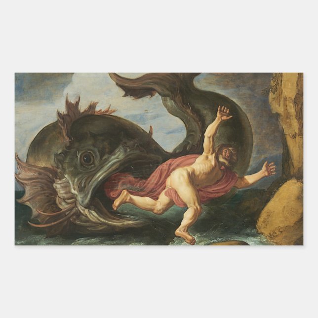 "Jonah and the Whale" art stickers (Front)