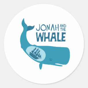 Jonah And The Whale Classic Round Sticker