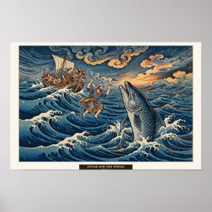 Jonah and the Whale — Ukiyo-e Poster