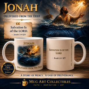 Jonah Delivered from the Deep Coffee Mug
