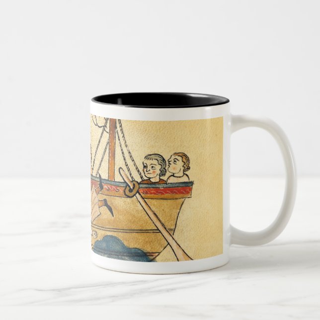 Jonah Eaten by the Whale Two-Tone Coffee Mug (Right)