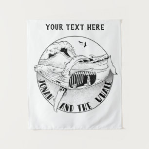 Jonah in the while bible art tapestry