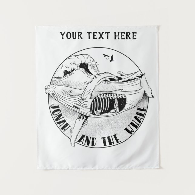 Jonah in the while bible art tapestry (Front)